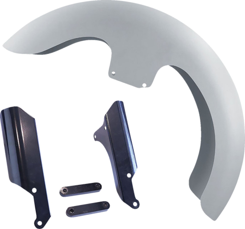 Paul Yaffe Originals - Paul Yaffe Originals Thicky Front Fender for 19in. Wheels Super-lite Composite Fender with Black Debris Guards - THICKY-19-LR-18L-SL