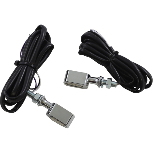 Drag Specialties - Drag Specialties Front LED Markers Lights - Chrome - Clear Lens - 2040-2774