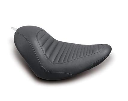 Mustang - Mustang Tripper Tuck and Roll Solo Seat - Smooth - Black - 76717