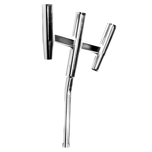 Tigress - Tigress Triple Aluminum Kite Rod Holder - Bent Butt - Polished