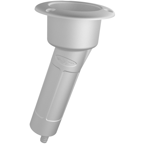 Mate Series - Mate Series Plastic 15&deg; Rod &amp; Cup Holder - Drain - Round Top - White
