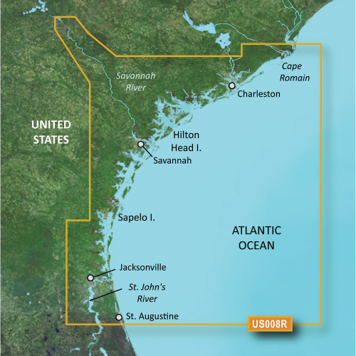Garmin - Garmin BlueChart&reg; g3 Vision&reg; HD - VUS008R - Charleston to Jacksonville - microSD&trade;/SD&trade;