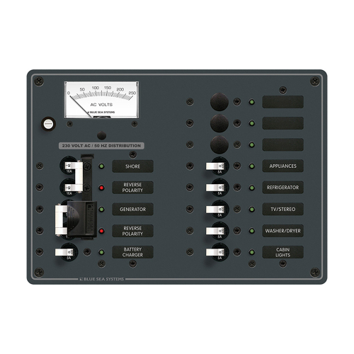 Blue Sea Systems - Blue Sea 8562 AC Toggle Source Selector (230V) - 2 Sources + 9 Positions