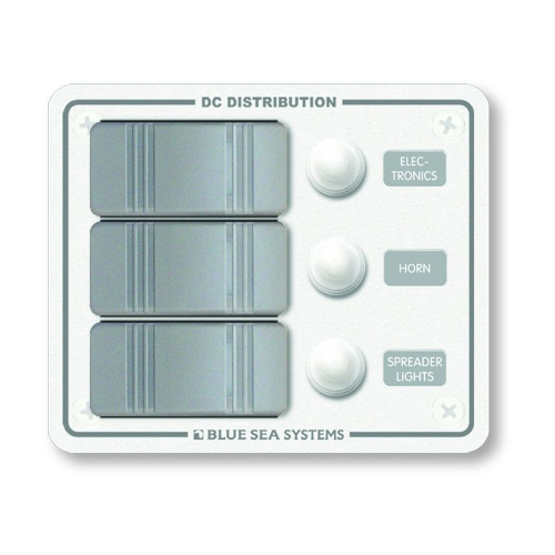 Blue Sea Systems - Blue Sea 8274 Water Resistant Panel - 3 Position - White - Vertical Mount