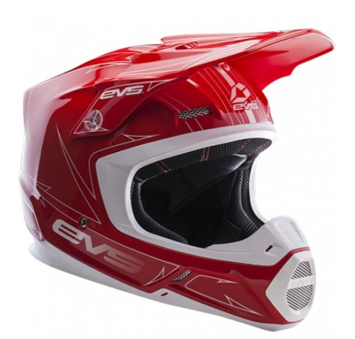 EVS - EVS Vortek T5 Pinner Helmet - H16T5P-RW-XXL - Red/White - 2XL