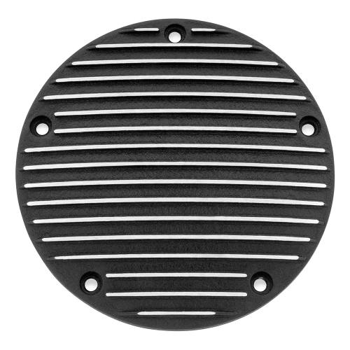 Bikers Choice - Bikers Choice Domed Derby Cover - Black Finned - 19-006