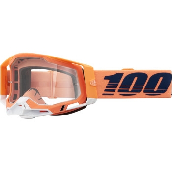 100% - 100% Racecraft 2 Coral Goggles - 50009-00018 - Coral/Light Orange/Navy/Clear Lens - OSFM