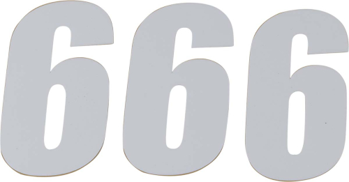 DCOR - DCOR Individual Numbers 6in. - No.6 - White - 45-16-6