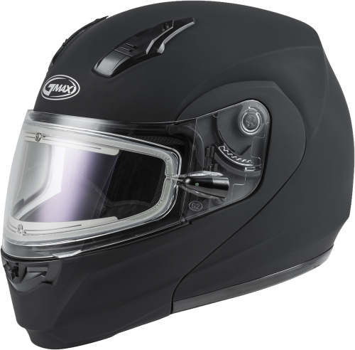 G-Max - G-Max MD-04S Solid Helmet with Elecric Shield - M4040076 - Matte Black - Large