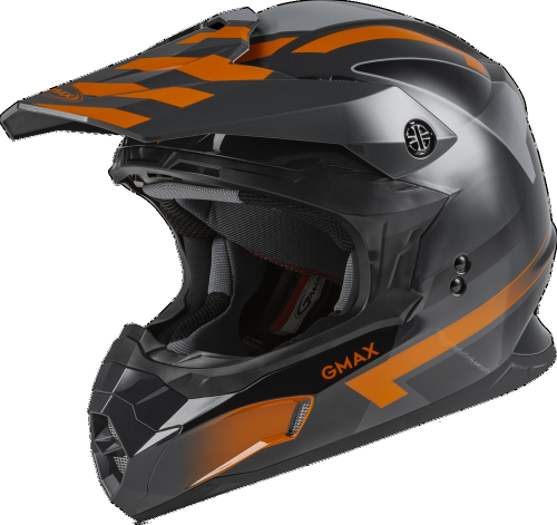 G-Max - G-Max MX-86  Fame Helmet - D3864484 - Dark Gray/Orange - Small