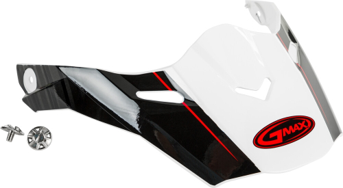 G-Max - G-Max Visor with Screws for AT-21/S/Y Helmets - Raley White/Gray/Red - G021063