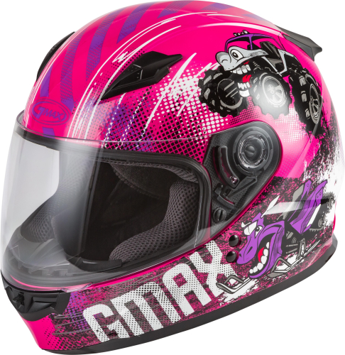G-Max - G-Max GM-49Y Beats Youth Helmet - G1498400 - Pink/Purple/Grey - Small