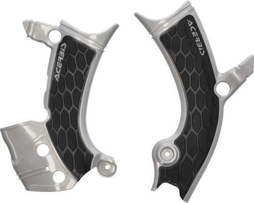 Acerbis - Acerbis X-Grip Frame Guards - Silver/Black - 2981441015