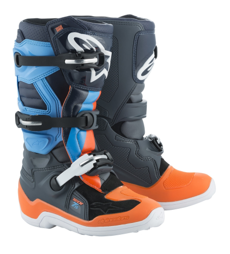 Alpinestars - Alpinestars Tech 7S Youth Boots - 2015017-1447-08 - Black/Dark Gray/Red Fluo - 8