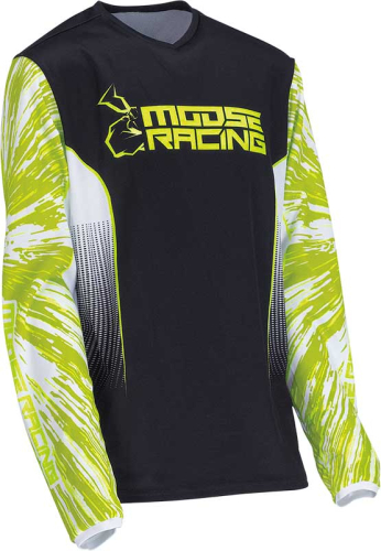 Moose Racing - Moose Racing Agroid Youth Jersey - 2912-2272 - Hi-Viz/Black - Small