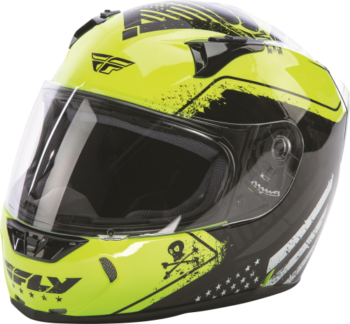 Fly Racing - Fly Racing Revolt Patriot FS Helmet - 73-8364S - Hi-Vis/Black - Small