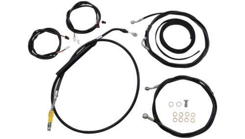 LA Choppers - LA Choppers Complete Plug and Play Cable Kit - Black Vinyl - LA-8056KT3-13B