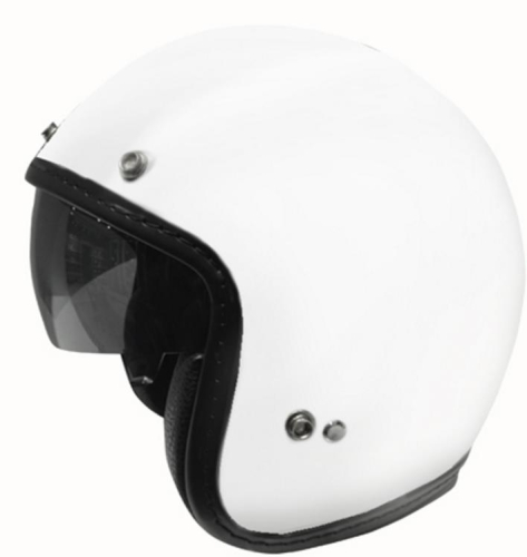 Zoan - Zoan 3/4 Retro Solid Helmet - 032-113 - White - X-Small