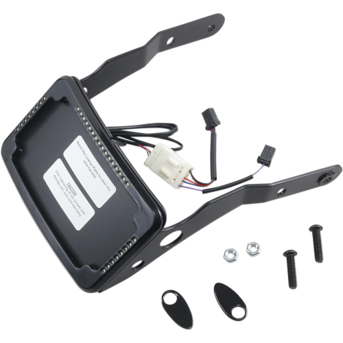 Cycle Visions - Cycle Visions Curved Slick Signal License Plate Frame and Mount - Black - CV-4652B