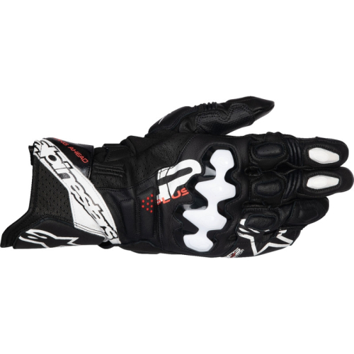 Alpinestars - Alpinestars GP Plus R V3 Leather Gloves - 3550825-12-L - Black/White - Large