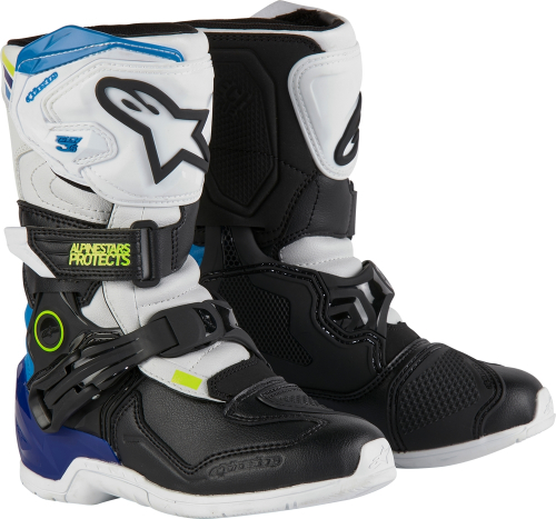 Alpinestars - Alpinestars Tech 3S Kids Boots - 2014524-2179-1 - White/Black/Enamel/Blue - 33