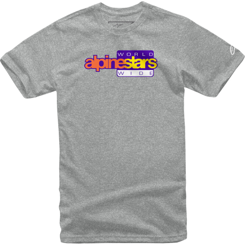 Alpinestars - Alpinestars World Wide Again T-Shirt - 1232-722361026M - Heather Gray - Medium