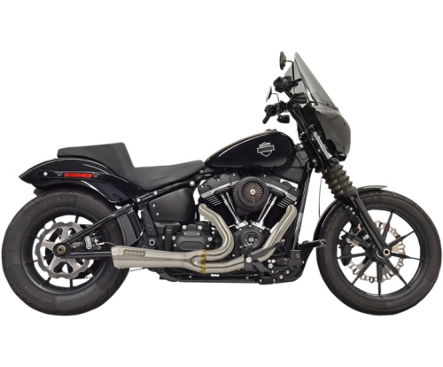 Bassani Manufacturing - Bassani Manufacturing The Ripper Short Road Rage 2-Into-1 Exhaust System - Stainless Steel - 1S73SS