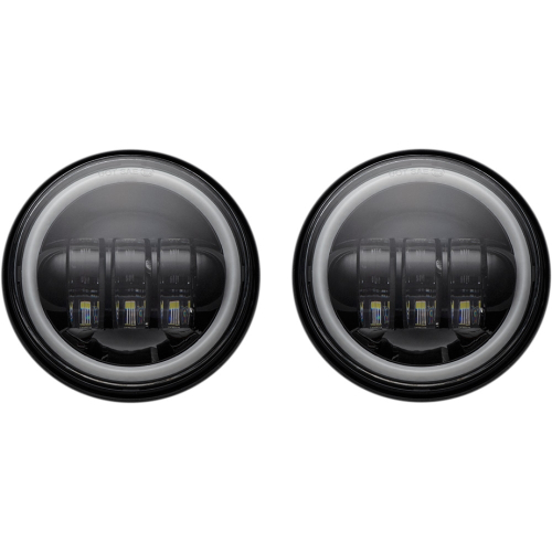 Custom Dynamics - Custom Dynamics 4.5in. LED Halo Passing Lamps - Black - CD-45-B
