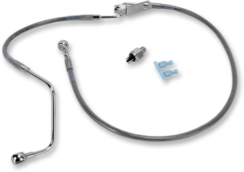 Drag Specialties - Drag Specialties Standard Length Rear Stainless Steel Brake Line Kit - Clear - 680225