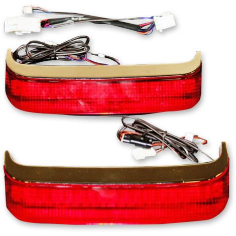 Custom Dynamics - Custom Dynamics Saddlebag Lights for H-D OE Saddlebags - Chrome Finish - Red Lens - CD-SBSEQ-BCM-CR