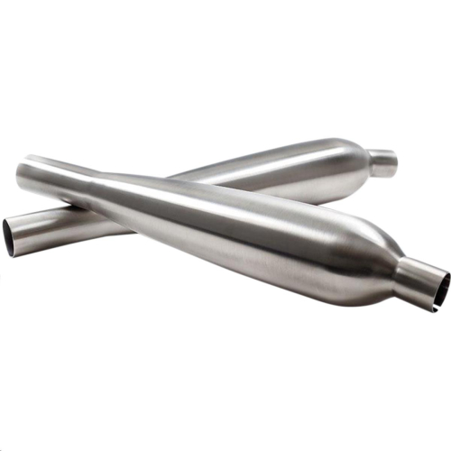 British Customs - British Customs Sleeper Pro Muffler for Triumph - Brushed Finish - BC902-123-BR