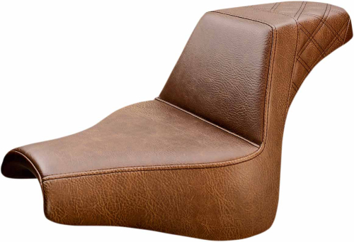 Saddlemen - Saddlemen Step-Up Rear LS Seat - Brown Smooth - 818-28-173BR