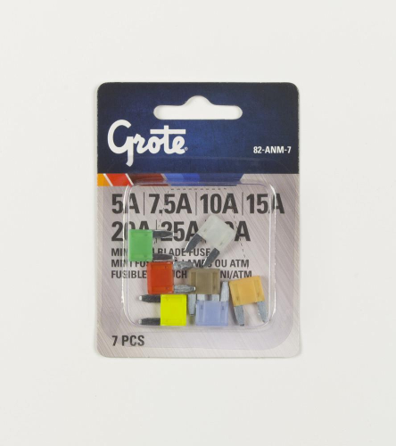 Grote - Grote ATM Blade Style Mini Fuses - 7 Piece Assortment - 82-ANM-7