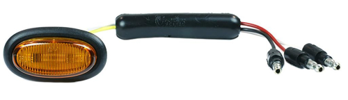 Grote - Grote Micronova LED Marker Dual Intensity Light - Oval with Grommet - 2in. Wide - Amber - 49383