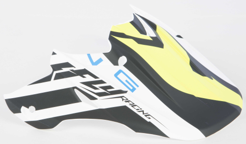 Fly Racing - Fly Racing Visor for F2 Carbon-Zoom Helmets - White/Black/Hi-Viz - 73-4670