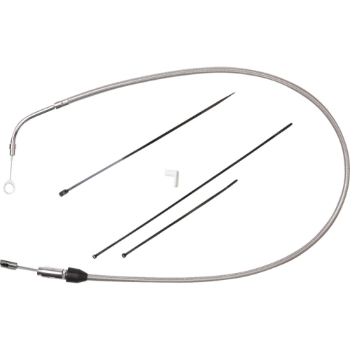 Drag Specialties - Drag Specialties Quick Connect Braided Upper Clutch Cable - 41in. - 0652-2849