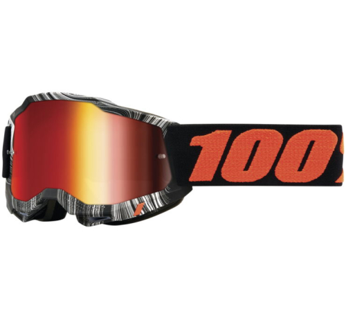100% - 100% Accuri 2 Geospace Youth Goggles - 50025-00004 - Geospace/Black/Orange / Red Mirror Lens - OSFM