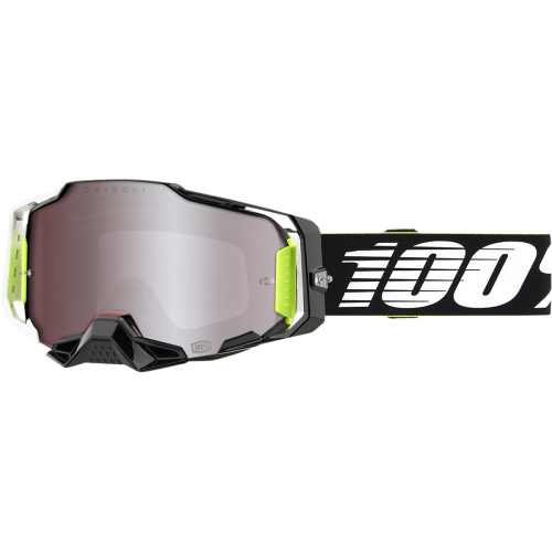 100% - 100% Armega Racr Goggles - 50721-404-04 - White/Black / Silver Hiper Lens - OSFM