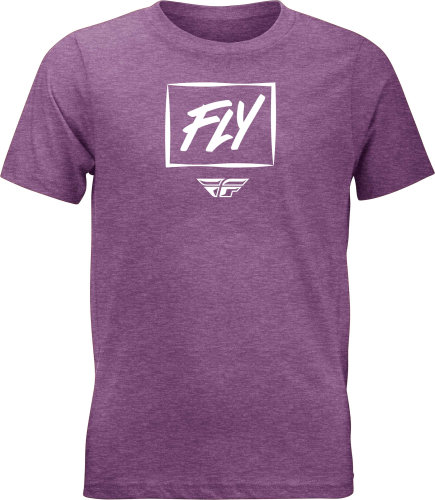 Fly Racing - Fly Racing Zoom Youth T-Shirt - 356-0078YL - Heather Purple - Large