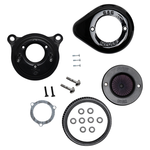 S&S Cycle - S&S Cycle Air Stinger Stealth Air Cleaner Kit - Gloss Black - 170-0722