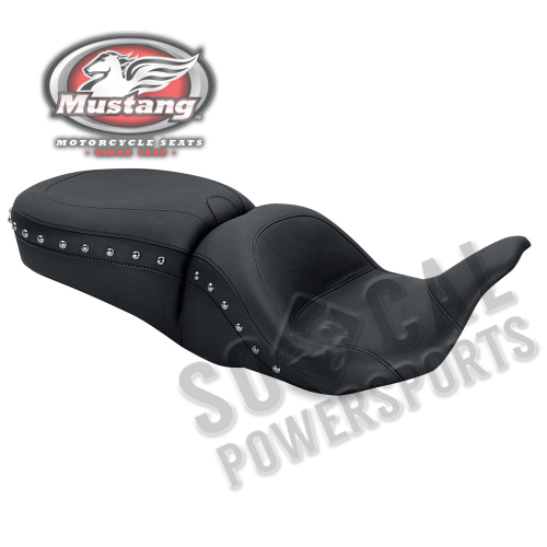 Mustang - Mustang 1-Piece Lowdown Touring Seat - Chrome Studs - 79701