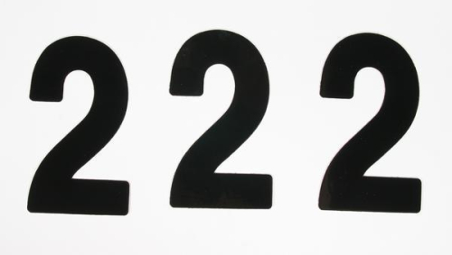 Factory Effex - Factory Effex Mini Pro Number 4in. - No.2 - Black - FX04-2572