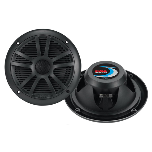 Boss Audio - Boss Audio MR6B 6.5" Dual Cone Marine Coaxial Speaker (Pair) - 180W - Black