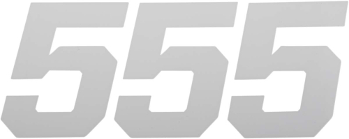 DCOR - DCOR Race Series Individual Numbers 4in. - No.5 - White - 45-34-5