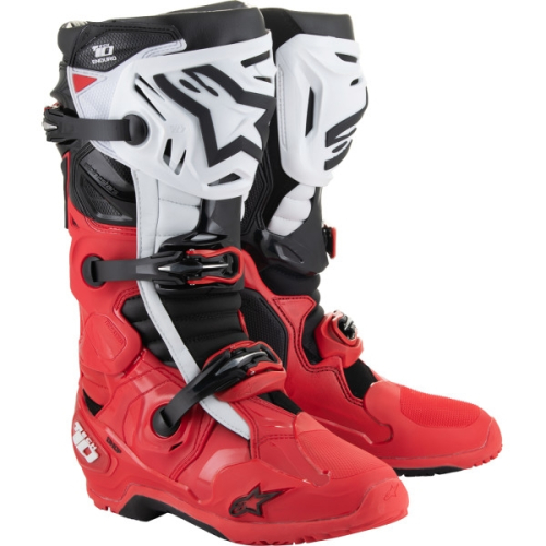 Alpinestars - Alpinestars Tech 10 Enduro Boots - 2010025-3016-14 - Bright Red/Black/White - 14