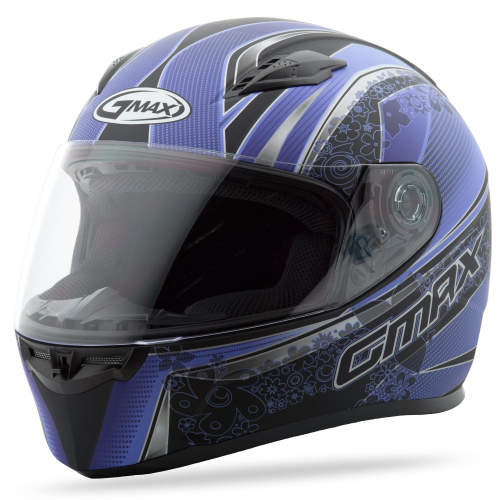 G-Max - G-Max FF49 Elegance Helmet - G7492593 TC-22F - Flat Black/Purple - X-Small