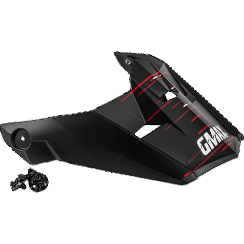 G-Max - G-Max Visor for MX-46Y Frequency Youth Helmets - MD-3X - Matte Black/Red - G0463326