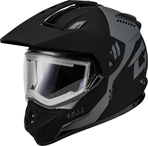 G-Max - G-Max GM-11S Ronin Helmet with Electric Shield - A4115815 - Matte Black/Silver - Medium