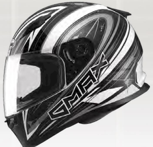 G-Max - G-Max FF49 Warp Helmet - G7491454 TC-17 - Warp Flat Black/Silver - Small