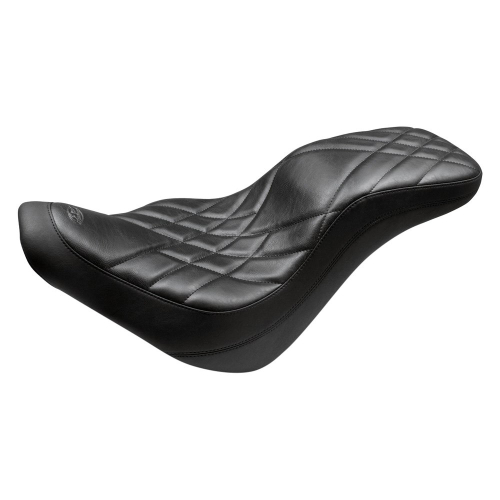 Mustang - Mustang Daytripper One-Piece Seat - Black with Prism Stitch - 75726